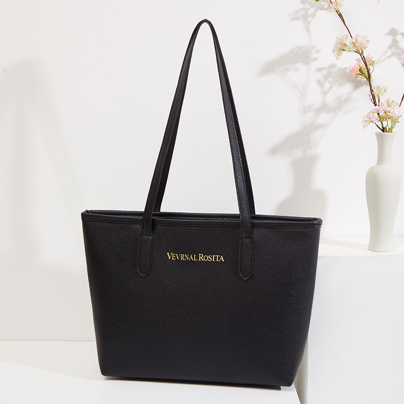 Tote torba – gradski stil, PU materijal, horizontalni kvadratni oblik, zatvarač, unutarnji džepovi za telefon, ID karticu i kameru