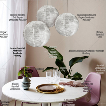 Φανάρι από χαρτί με θέμα Σελήνη και Πλανήτης, χειροποίητο, στρογγυλό σχήμα, DIY διακόσμηση για παιδικά πάρτι και σχολική διακόσμηση