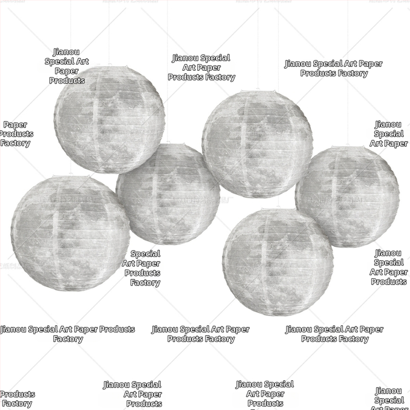 Фенер от хартия с тема Луна и планета — ръчно изработен, кръгла форма, DIY декорация за детски партита и училищна украса