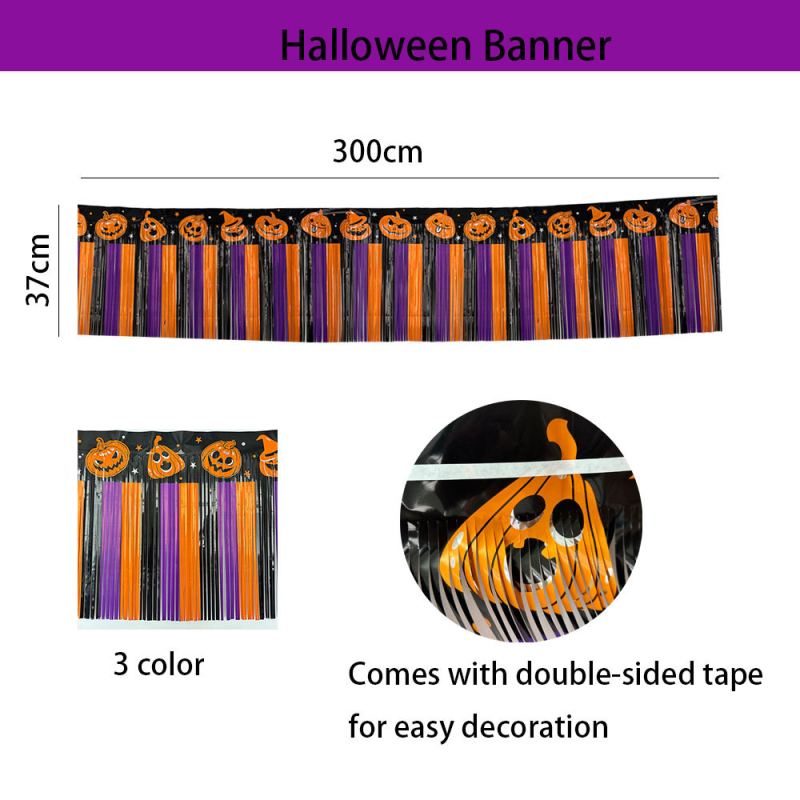 Tu'an zavjesa kiše – Halloween rekvizit za prostor, plastika, kod 2504WC-NGYSHF