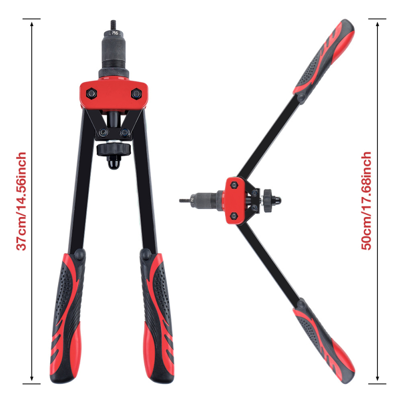 Комплект заклепвач за ръчна работа с една ръка – включва ръчен заклепвач за гайки и клещи за заклепки за авто ремонт