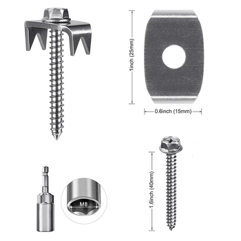 Μεταλλικά καρφιά φράχτη, βαριάς κατασκευής, επαναχρησιμοποιούμενα, καθολική εφαρμογή, αντισκωριακά
