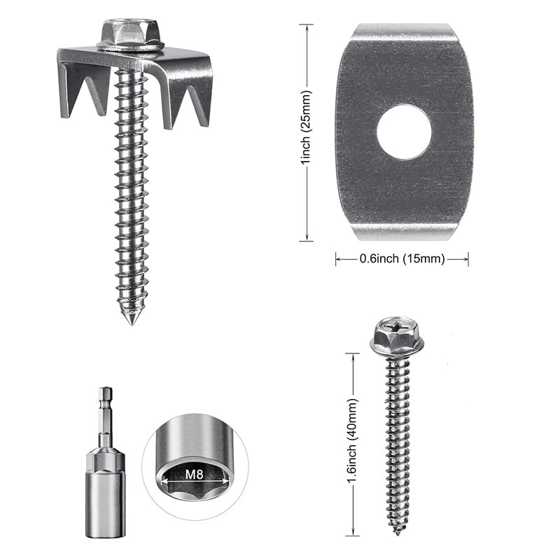 Metalni čavli za ogradu, teški, višekratno upotrebljivi, univerzalna primjena, antikorozivni