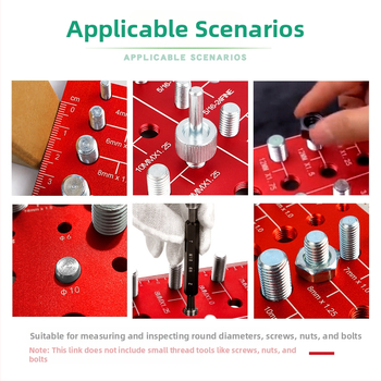 Musen tang Μετρητής νημάτων για βίδες, παξιμάδια και μπουλόνια – εργαλείο μέτρησης νημάτων Αμερικανικά, Μετρικά και Ίντσες