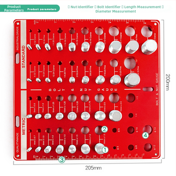 Musen tang Μετρητής νημάτων για βίδες, παξιμάδια και μπουλόνια – εργαλείο μέτρησης νημάτων Αμερικανικά, Μετρικά και Ίντσες