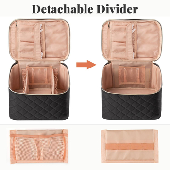 Φορητό κουτί αποθήκευσης καλλυντικών, πολλαπλά στρώματα, πολυλειτουργικός οργανωτής για κοσμήματα; υλικό κατά παραγγελία, εκτύπωση λογότυπου, κυκλοφόρησε το 2023, μοντέρνο και απλό στυλ.