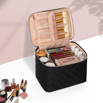 Φορητό κουτί αποθήκευσης καλλυντικών, πολλαπλά στρώματα, πολυλειτουργικός οργανωτής για κοσμήματα; υλικό κατά παραγγελία, εκτύπωση λογότυπου, κυκλοφόρησε το 2023, μοντέρνο και απλό στυλ.