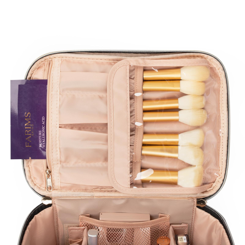 Φορητό κουτί αποθήκευσης καλλυντικών, πολλαπλά στρώματα, πολυλειτουργικός οργανωτής για κοσμήματα; υλικό κατά παραγγελία, εκτύπωση λογότυπου, κυκλοφόρησε το 2023, μοντέρνο και απλό στυλ.