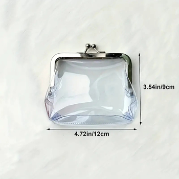 Διαφανές πορτοφόλι από PVC για κέρματα – φορητό μίνι τσαντάκι, αδιάβροχο, κορεατικού στυλ, για ταξίδια και γυναικεία αποθήκευση