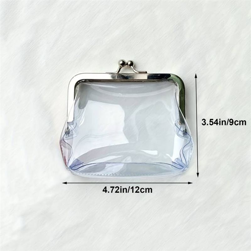 Διαφανές πορτοφόλι από PVC για κέρματα – φορητό μίνι τσαντάκι, αδιάβροχο, κορεατικού στυλ, για ταξίδια και γυναικεία αποθήκευση