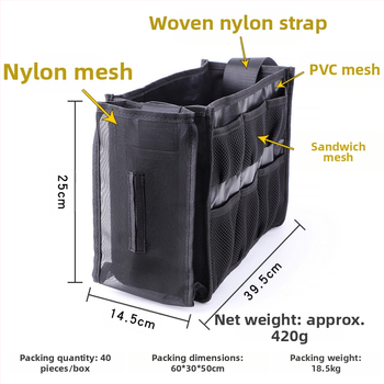 Profesionalus makiažo menininkų krepšys su juosmens dizainu, dėmėms atspari, ypatingai didelė talpa; Grynas turinys: 300