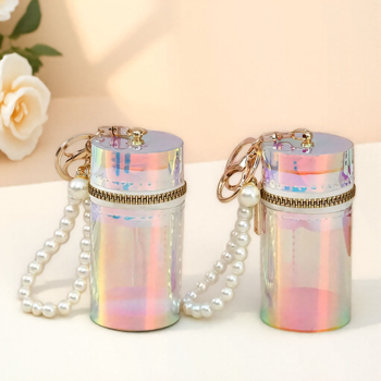 Θήκη κραγιόν από PVC με κρίκο-κλειδί - δημιουργική αποθήκευση κραγιόν, αξεσουάρ κρεμάστρας, στυλ φρέσκο και γλυκό, λανσάρισμα 2025, προσαρμόσιμο