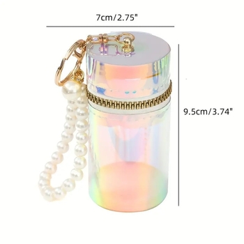 Θήκη κραγιόν από PVC με κρίκο-κλειδί - δημιουργική αποθήκευση κραγιόν, αξεσουάρ κρεμάστρας, στυλ φρέσκο και γλυκό, λανσάρισμα 2025, προσαρμόσιμο