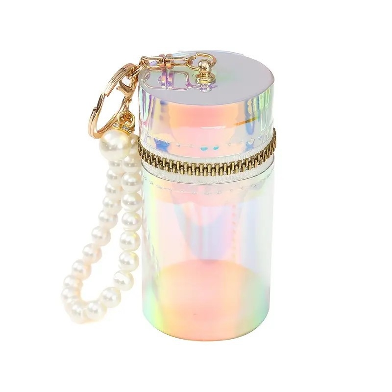 Θήκη κραγιόν από PVC με κρίκο-κλειδί - δημιουργική αποθήκευση κραγιόν, αξεσουάρ κρεμάστρας, στυλ φρέσκο και γλυκό, λανσάρισμα 2025, προσαρμόσιμο