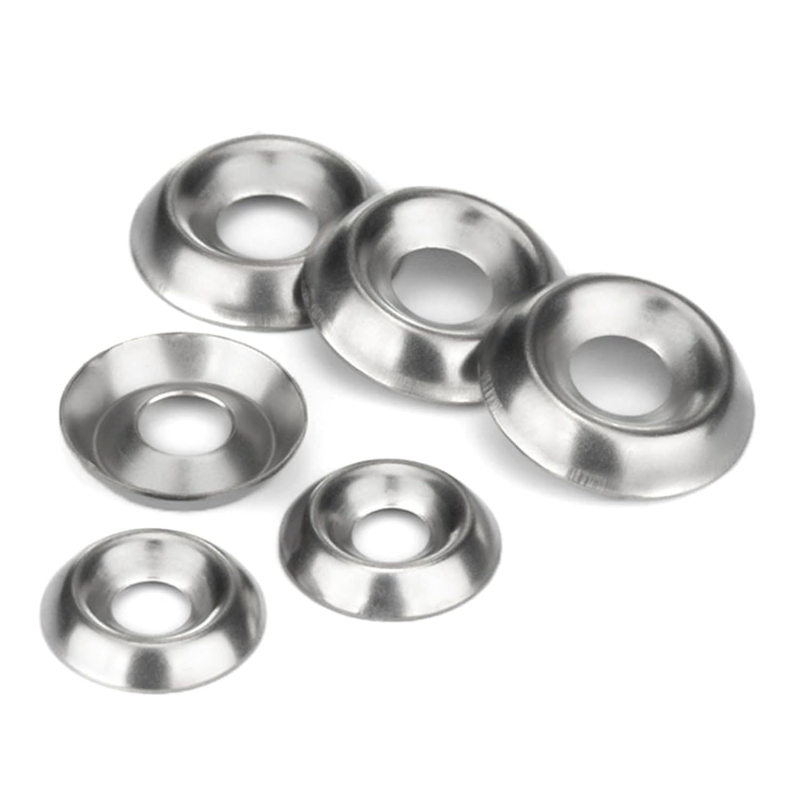 Шайби с конусовидна глава, полирани, 304 неръждаема стомана, DIN 988, клас A, 295 бр.