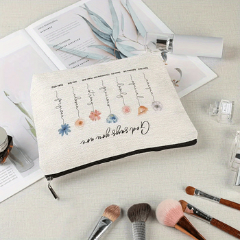 Audinių kosmetinė su užtrauktuku ir šilumos perdavimo spauda