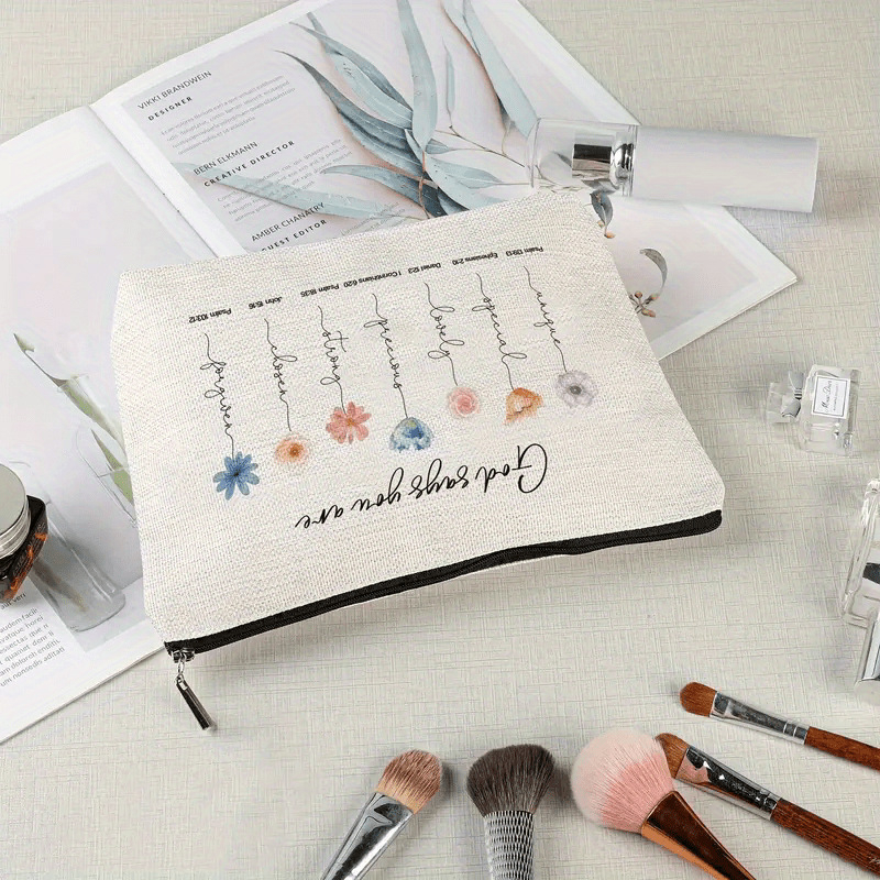 Audinių kosmetinė su užtrauktuku ir šilumos perdavimo spauda