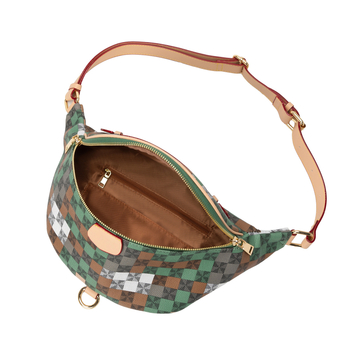 Moteriška krūtinės tipo rankinė gatvės mados stiliumi, didelė talpa, PU medžiaga, pavasaris 2025, užtrauktuko atidarymas, viduje užtrauktukas kišenė ir telefono kišenė (Stilius: street fashion; Medžiaga: PU; Metai/Sezonas: pavasaris 2025; Užtrauktukas: ati