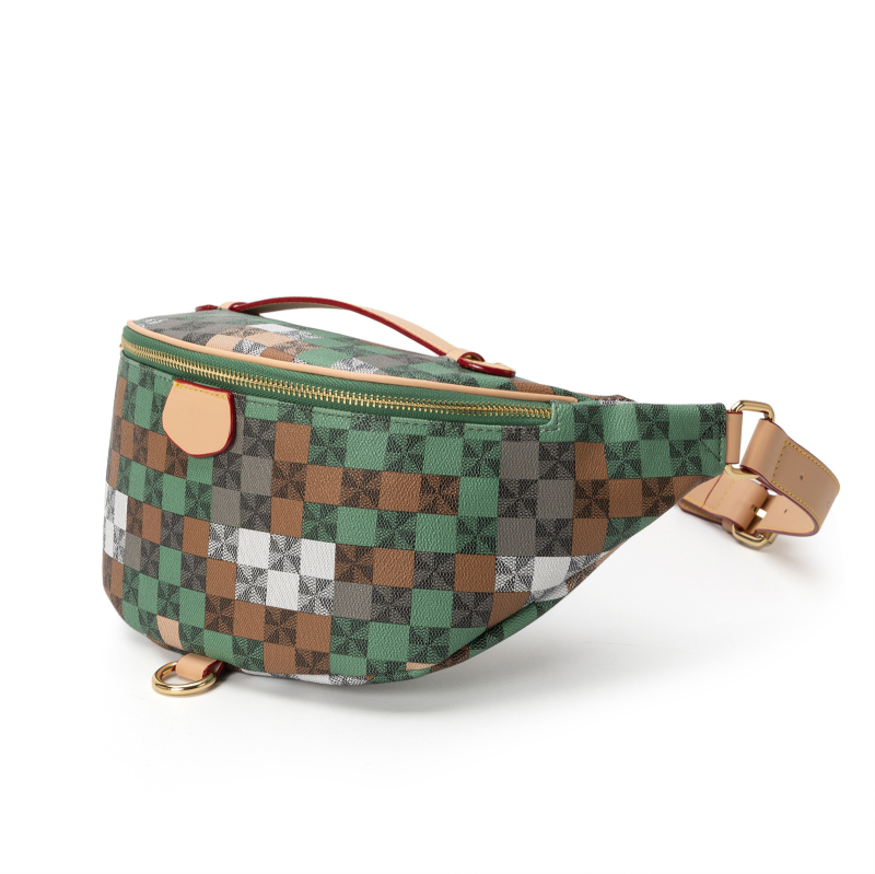 Moteriška krūtinės tipo rankinė gatvės mados stiliumi, didelė talpa, PU medžiaga, pavasaris 2025, užtrauktuko atidarymas, viduje užtrauktukas kišenė ir telefono kišenė (Stilius: street fashion; Medžiaga: PU; Metai/Sezonas: pavasaris 2025; Užtrauktukas: ati