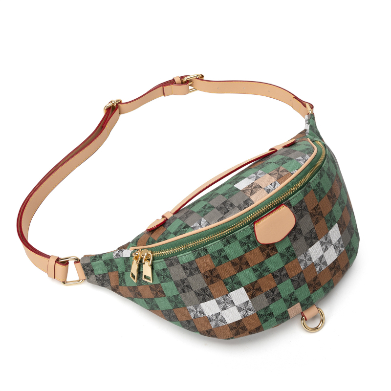 Moteriška krūtinės tipo rankinė gatvės mados stiliumi, didelė talpa, PU medžiaga, pavasaris 2025, užtrauktuko atidarymas, viduje užtrauktukas kišenė ir telefono kišenė (Stilius: street fashion; Medžiaga: PU; Metai/Sezonas: pavasaris 2025; Užtrauktukas: ati