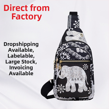 Vyrų krūtinės krepšys – nailonas; atsparus dėvėjimui; pamušalas poliesteris; pavasaris 2024; vyrams