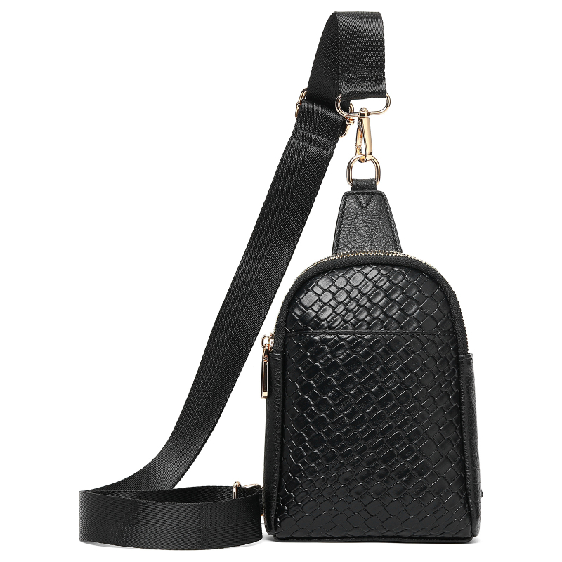 PU odos crossbody rankinė moterims, gatvės stilius, užtrauktukas, laminuotas vidus, pavasaris 2025