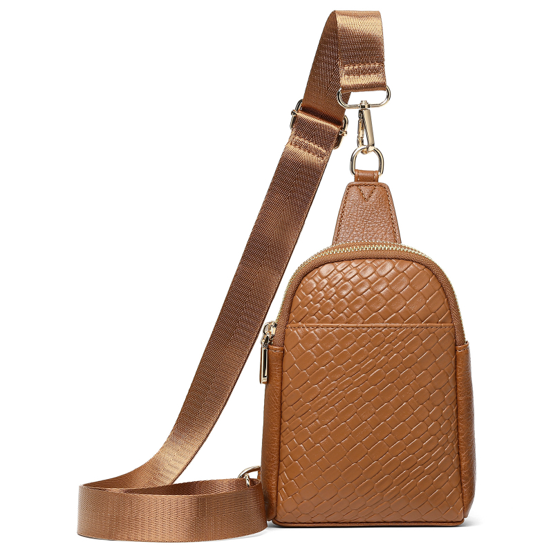 PU odos crossbody rankinė moterims, gatvės stilius, užtrauktukas, laminuotas vidus, pavasaris 2025