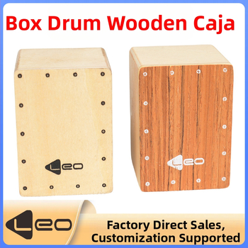 leo SH10 Mini cajon – drevený perkusný nástroj so špeciálnym pieskom, sada s pieskovou trubkou a pieskovým vajom, balenie: PE vrecko + papierová karta