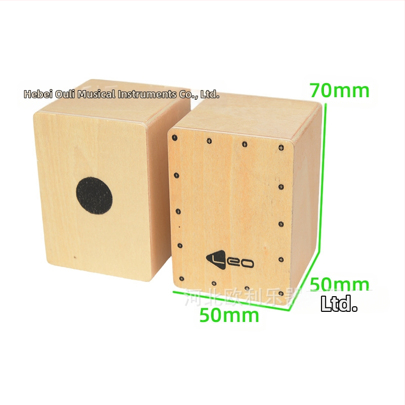 leo SH10 Mini cajon – drevený perkusný nástroj so špeciálnym pieskom, sada s pieskovou trubkou a pieskovým vajom, balenie: PE vrecko + papierová karta