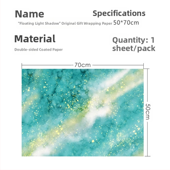 Yu Yi текстурирана хартия за подаръци – ширина на ролката 787; размер на листа 787x1092; прозрачност 20%; PE водоустойчива мембрана