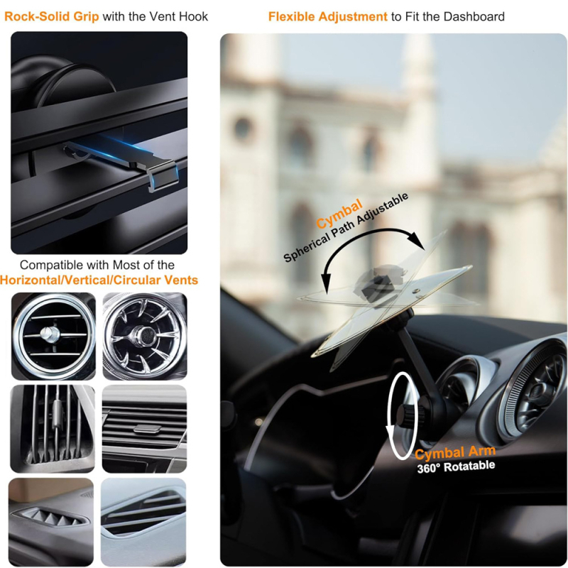 Metalni unutarnji dekor automobila – ukras za otvor ventilacije inspiriran činelom