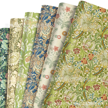 Χαρτί περιτυλίγματος δώρων με ρετρό μοτίο και διακοσμητικά κλήματα — υλικά σύνθετα; κατασκευή ημιχειροκίνητη και ημιμηχανική; για δώρα σε πάρτι; κατάλληλο για ηλικιωμένους, ζευγάρια, συναδέλφους, παιδιά και συμμαθητές