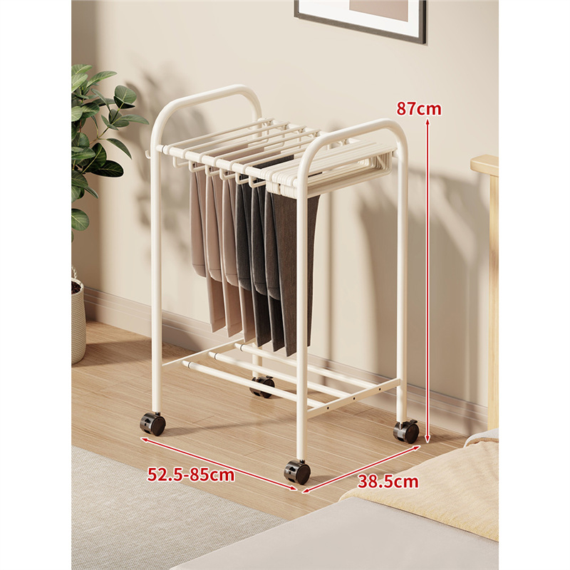 Kelnų laikymo stovas, grindinis, išimamas, daugiafunkcis, plieninių vamzdžių + PP konstrukcija, minimalistinis stilius