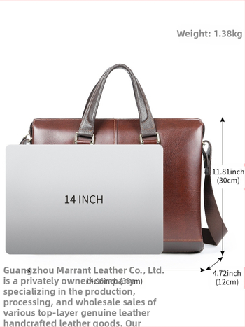 Verslo rankinė iš natūralios odos – miesto paprastumas, viršutinis veršio odos sluoksnis, vientisas paviršius, vidus poliesterio ir medvilnės