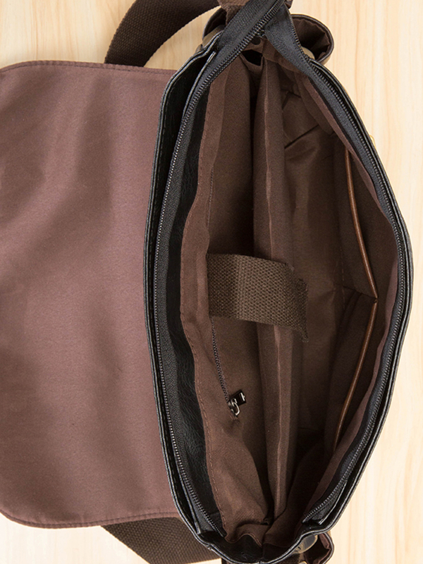 Muška crossbody messenger torba, PU materijal, vodootporna, podstava od poliestera, za poslovna putovanja
