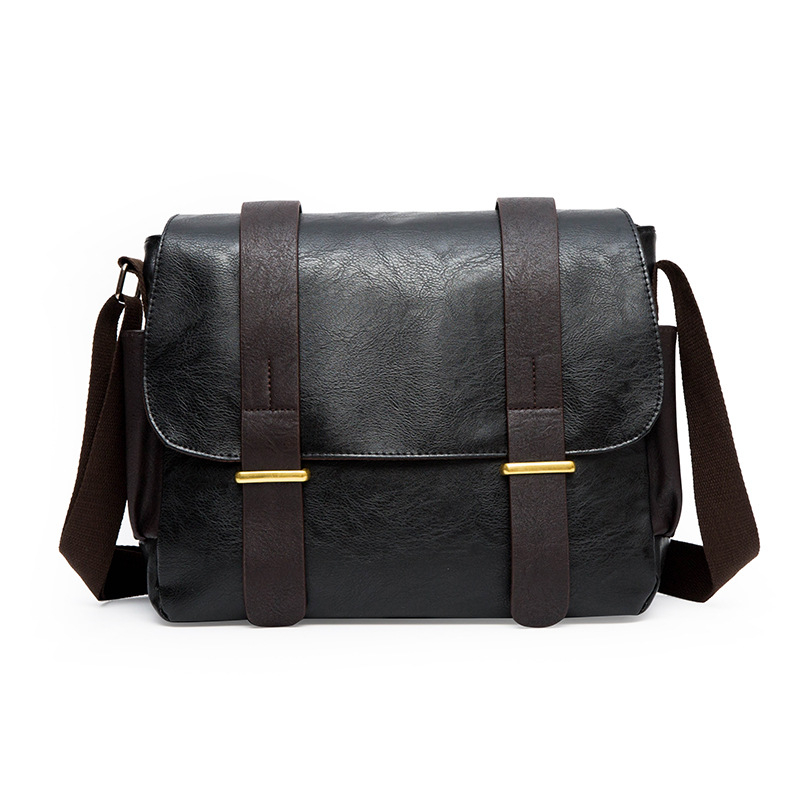 Muška crossbody messenger torba, PU materijal, vodootporna, podstava od poliestera, za poslovna putovanja