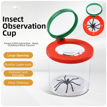 Vabzdžių stebėjimo dėžutė mokiniams – švietėjiškas lauko žaislas su didinamuoju veidrodžiu
