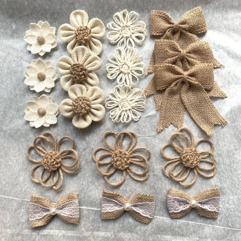 DIY λουλούδι από σκοινί κάνναβης — χειροποίητος διακοσμητικός φιόγκος για παλτά, κοσμήματα και υφάσματα για το σπίτι