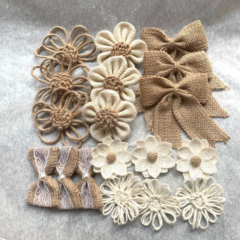 DIY λουλούδι από σκοινί κάνναβης — χειροποίητος διακοσμητικός φιόγκος για παλτά, κοσμήματα και υφάσματα για το σπίτι