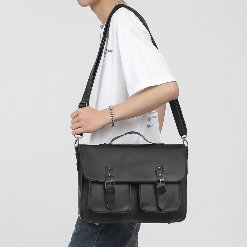 Unisex retro višenamjenska torba s podesivim remenom, PU materijal, za 12-inčni prijenosnik, kapacitet ispod 20 L, ulični stil, ljeto 2023