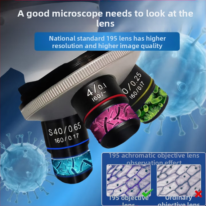 HD ветеринарен микроскоп за анализ на сперма и детекция на патогени при кучета, свине и риби (лабораторен клас)