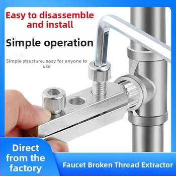 Rozšírený závitový extraktor pre kohútikový uhlový ventil – Nerezová oceľ; Domáce náradie; Značka: Iné