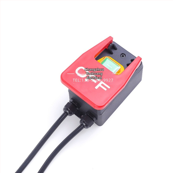 Elektriniams įrankiams saugos jungiklis su avarine mygtuku – elektromagnetinis jungiklis, 250V 16A, CE, -5–40°C
