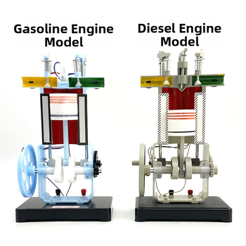 Bensiin- ja diisli mootoride mudel – neljataktiline sisepõlemismootori mudel füüsika katseteks kesk- ja gümnaasiumi, metallkonstruktsioon, 20 tk karbis.