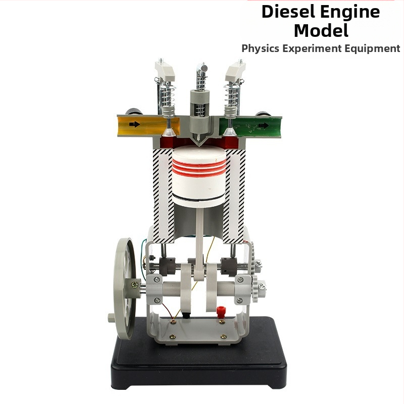 Модел на бензинов и дизелов двигател – четиритактов модел на двигател с вътрешно горене за учебни опити по физика за средно училище, метална конструкция, 20 бр./кутия.