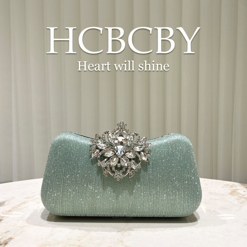 Клач чанта с кристална катарама, райета дизайн, вечерна кутия форма, полиестерен материал, заключващо копче