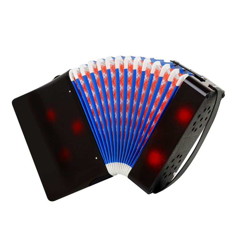 Портативен акордеон AR-60, 17 клавиши, 8 баса, материали: ABS и дърво, учебен музикален инструмент за начинаещи