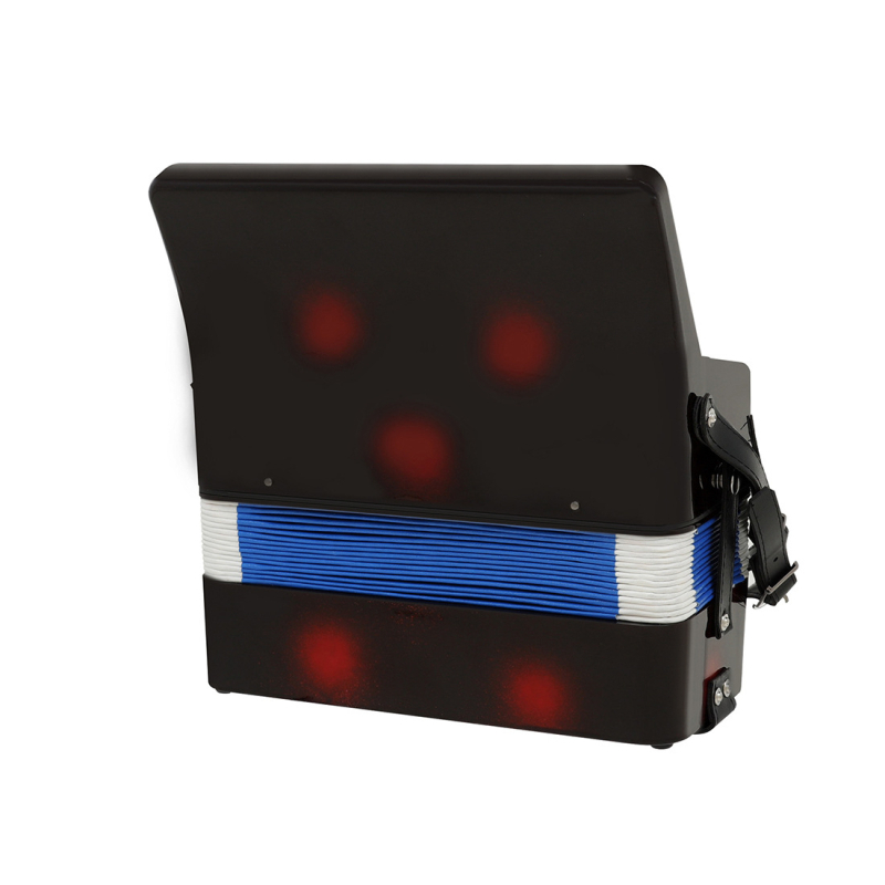 Портативен акордеон AR-60, 17 клавиши, 8 баса, материали: ABS и дърво, учебен музикален инструмент за начинаещи