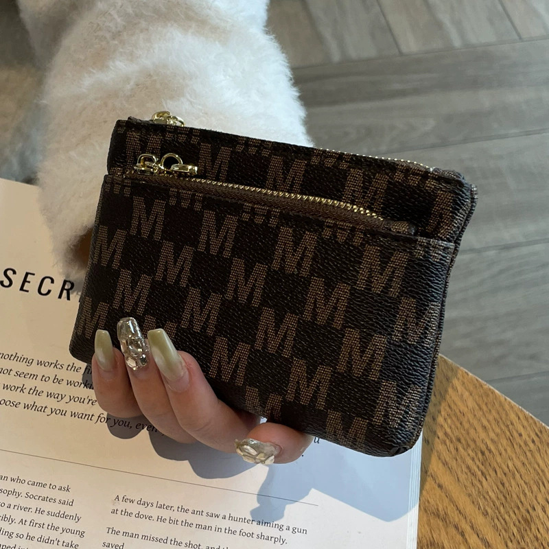 Kortelių laikiklis su akordeon dizainu, raidės spauda, didelė talpa, PVC išorė, poliesterio įdaila