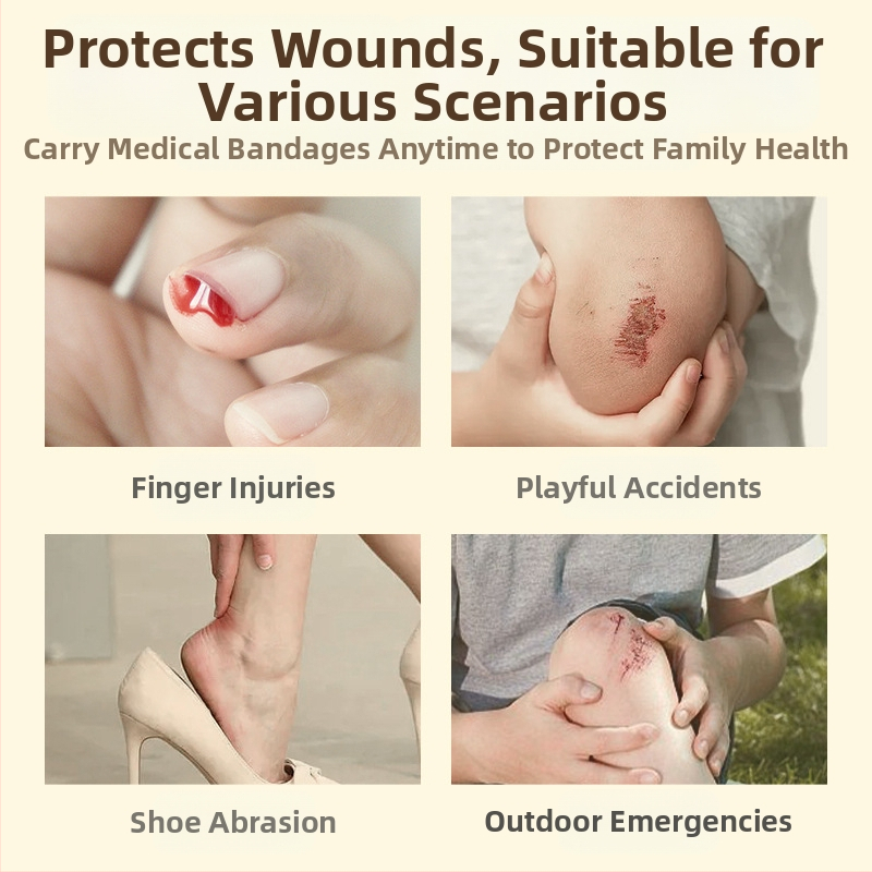 Мультяшен водоустойчив пластир за деца, еднократен, мек PE материал, 100 бр./кутия, марка Miaoqiling